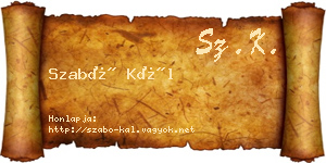 Szabó Kál névjegykártya